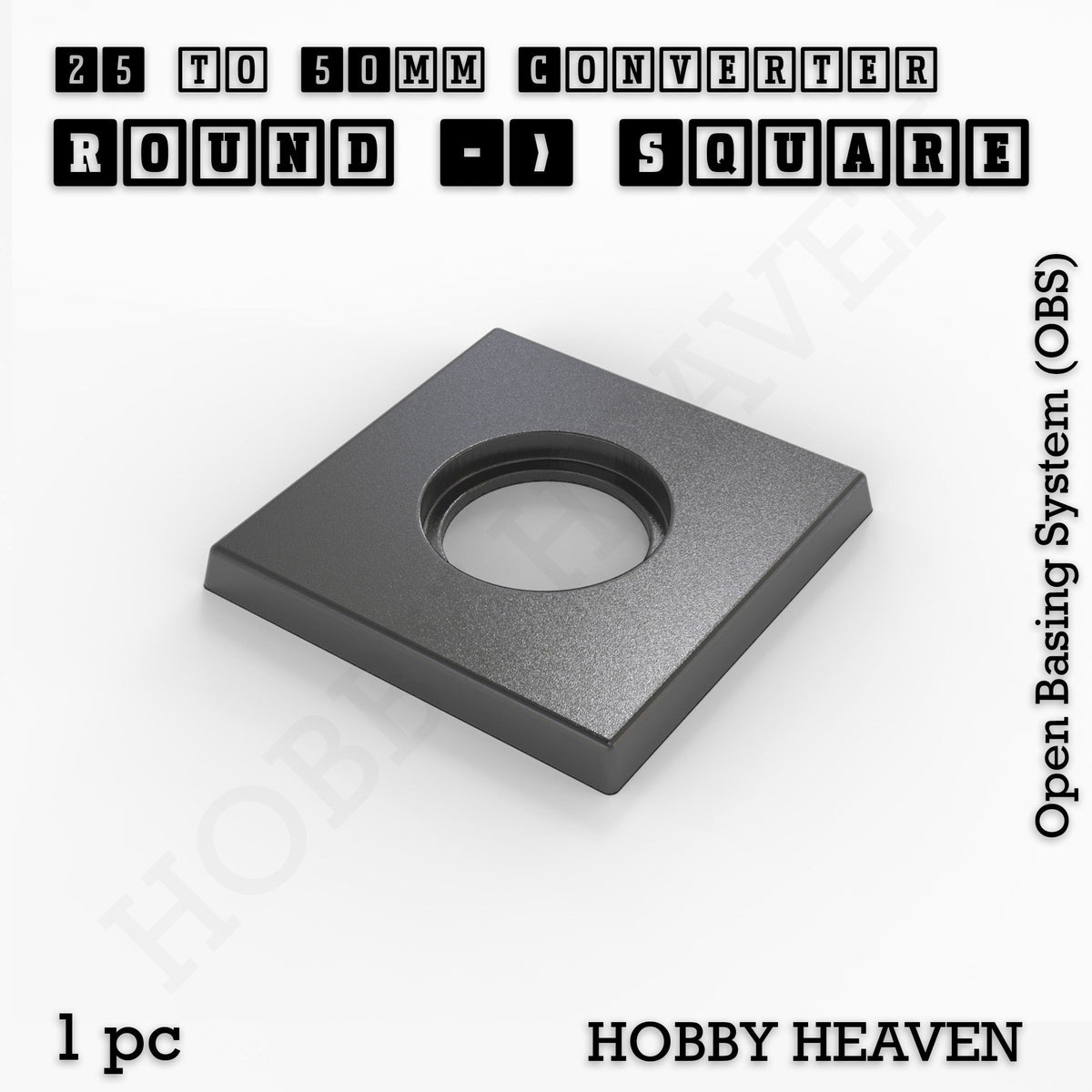 Round to Square Bases Shape and Size Converters 3d Print Full Range