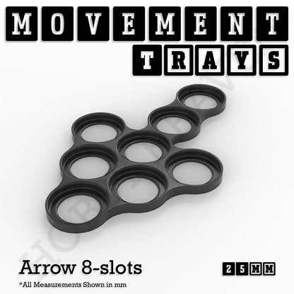 25mm Movement Trays for Tabletop Games | Wargaming | Full Range