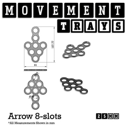 25mm Movement Trays for Tabletop Games | Wargaming | Full Range