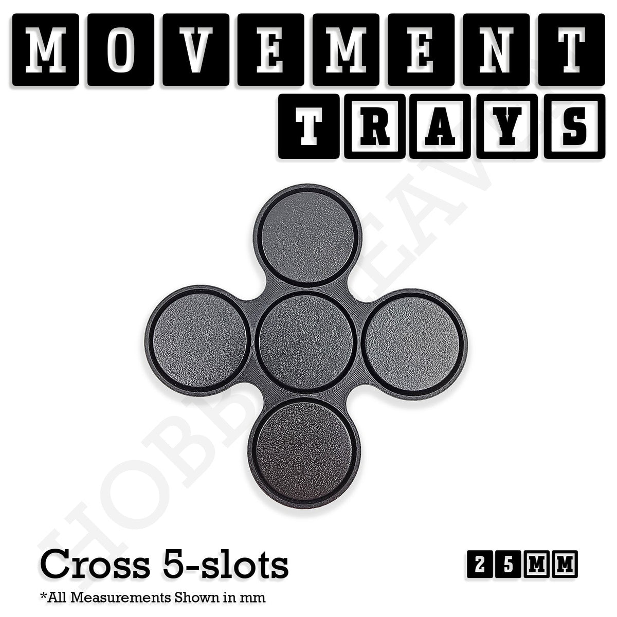 25mm Movement Trays for Tabletop Games | Wargaming | Full Range