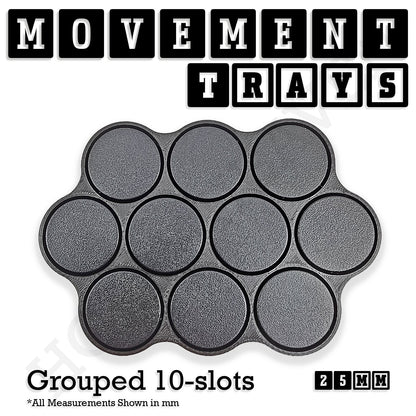 25mm Movement Trays for Tabletop Games | Wargaming | Full Range