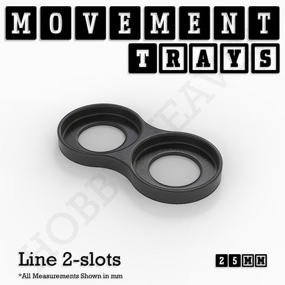 25mm Movement Trays for Tabletop Games | Wargaming | Full Range