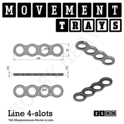 25mm Movement Trays for Tabletop Games | Wargaming | Full Range