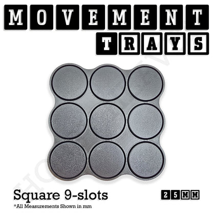 25mm Movement Trays for Tabletop Games | Wargaming | Full Range