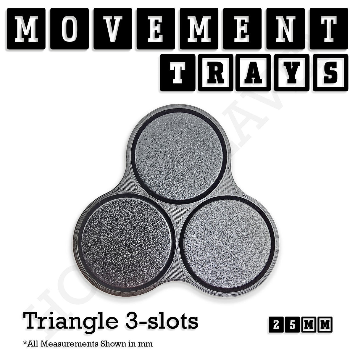 25mm Movement Trays for Tabletop Games | Wargaming | Full Range