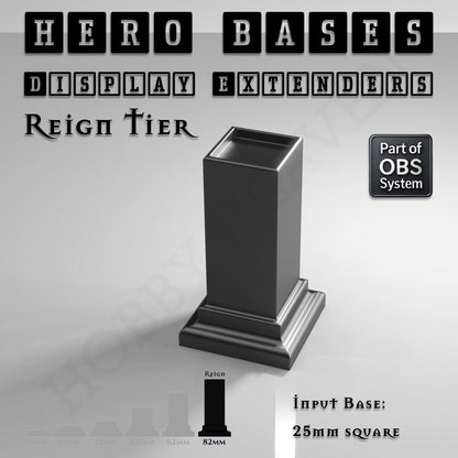 Hero Bases Display Extenders | Squares and Rectangles | Convert Gaming Bases to Display Bases & Plinths