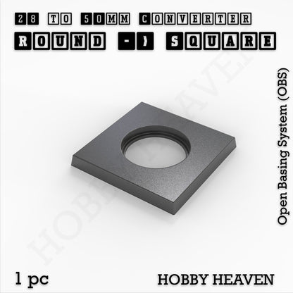 Round to Square Bases Shape and Size Converters 3d Print Full Range
