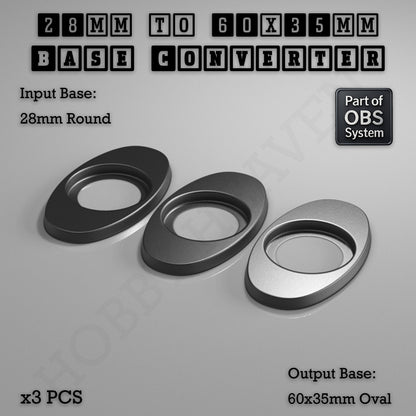 Round To Oval Bases Size Converters 3d Print Full Range
