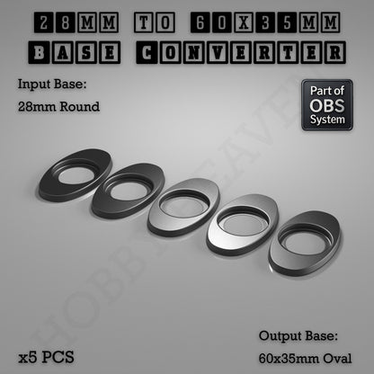 Round To Oval Bases Size Converters 3d Print Full Range