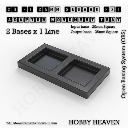 Square and Rectangle Movement Tray Adapters for Tabletop Games