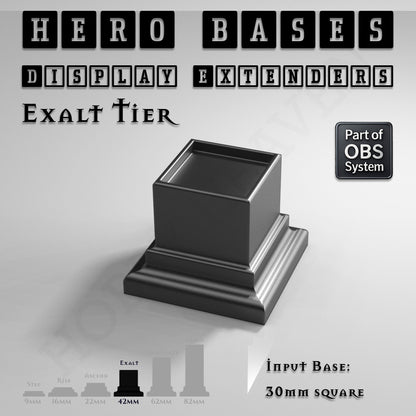 Hero Bases Display Extenders | Squares and Rectangles | Convert Gaming Bases to Display Bases & Plinths