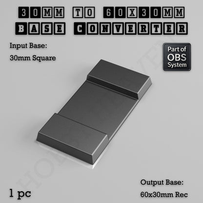 Square to Rectangle Bases Size Converters 3d Print Full Range