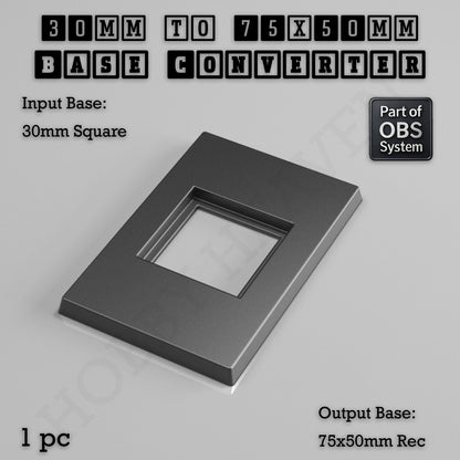 Square to Rectangle Bases Size Converters 3d Print Full Range