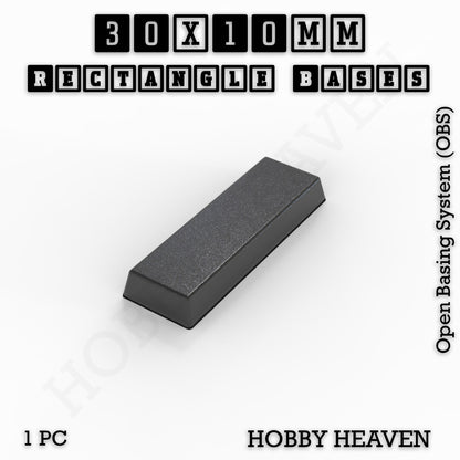 Rectangle Bases Small Sizes - 20x15mm to 75x25mm and up to 60x50mm Wide - 3D Print Tabletop Games