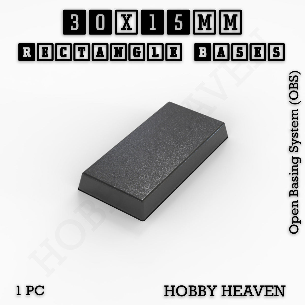 Rectangle Bases Small Sizes - 20x15mm to 75x25mm and up to 60x50mm Wide - 3D Print Tabletop Games