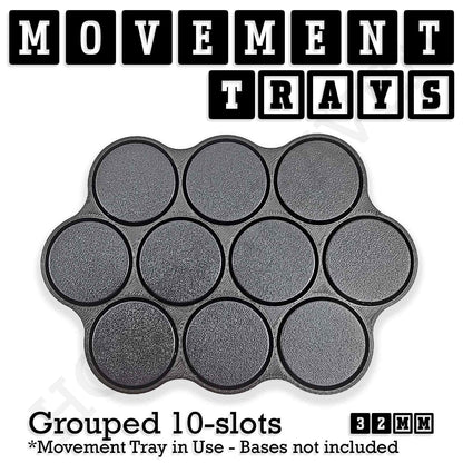 32mm Movement Trays for Tabletop Games | Compatible with Popular Miniatures | Full Range