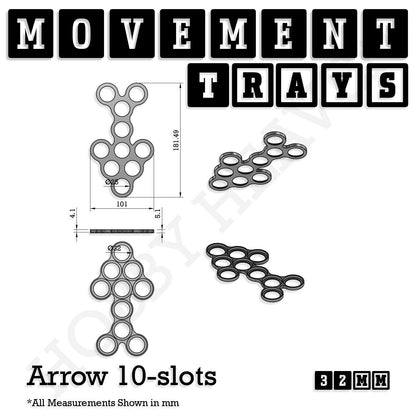 32mm Movement Trays for Tabletop Games | Compatible with Popular Miniatures | Full Range