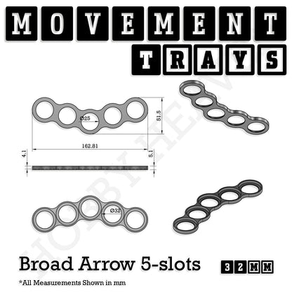 32mm Movement Trays for Tabletop Games | Compatible with Popular Miniatures | Full Range