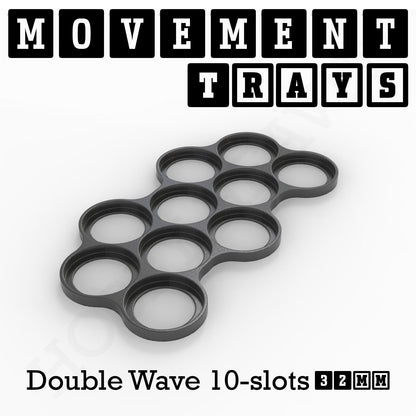 32mm Movement Trays for Tabletop Games | Compatible with Popular Miniatures | Full Range