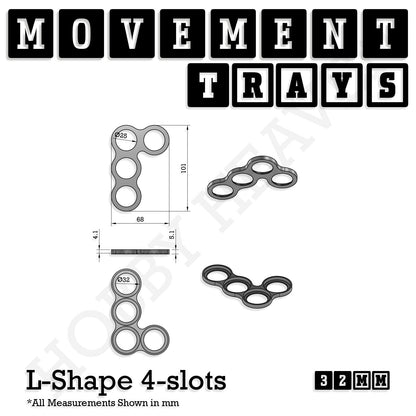 32mm Movement Trays for Tabletop Games | Compatible with Popular Miniatures | Full Range