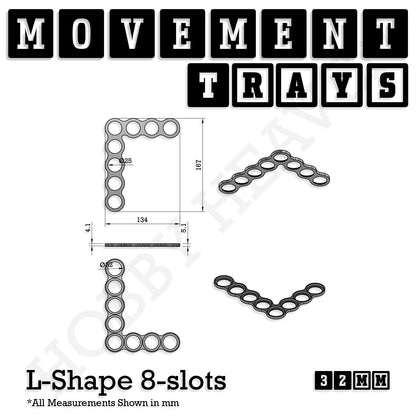 32mm Movement Trays for Tabletop Games | Compatible with Popular Miniatures | Full Range