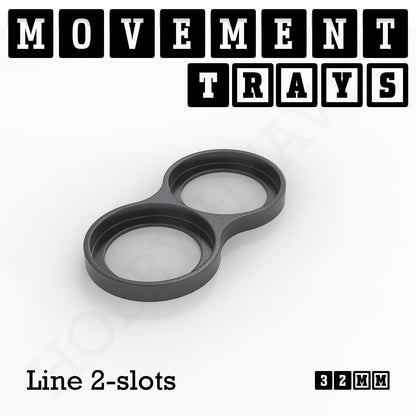 32mm Movement Trays for Tabletop Games | Compatible with Popular Miniatures | Full Range