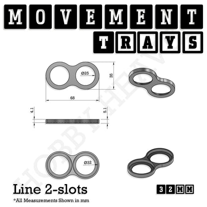32mm Movement Trays for Tabletop Games | Compatible with Popular Miniatures | Full Range