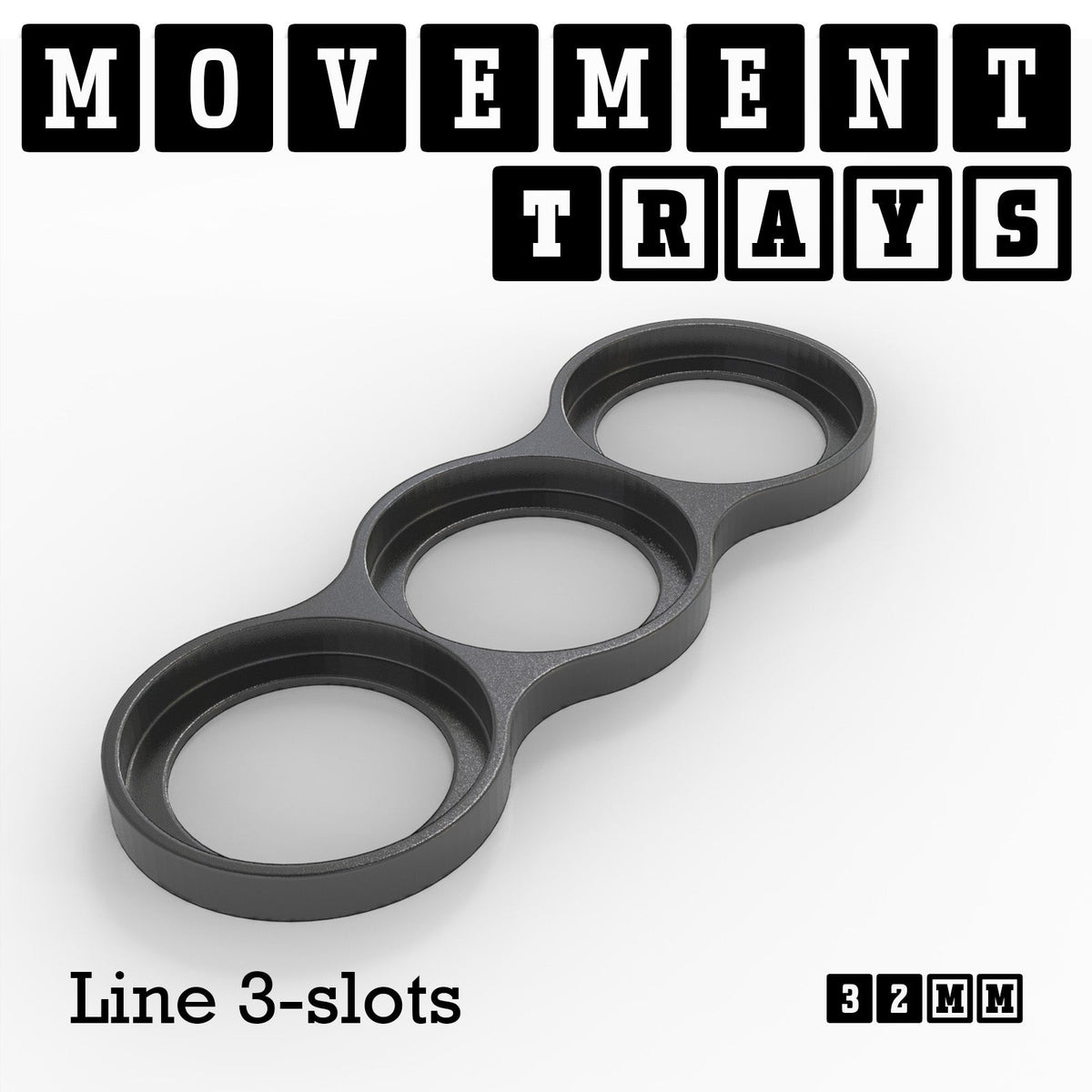 32mm Movement Trays for Tabletop Games | Compatible with Popular Miniatures | Full Range