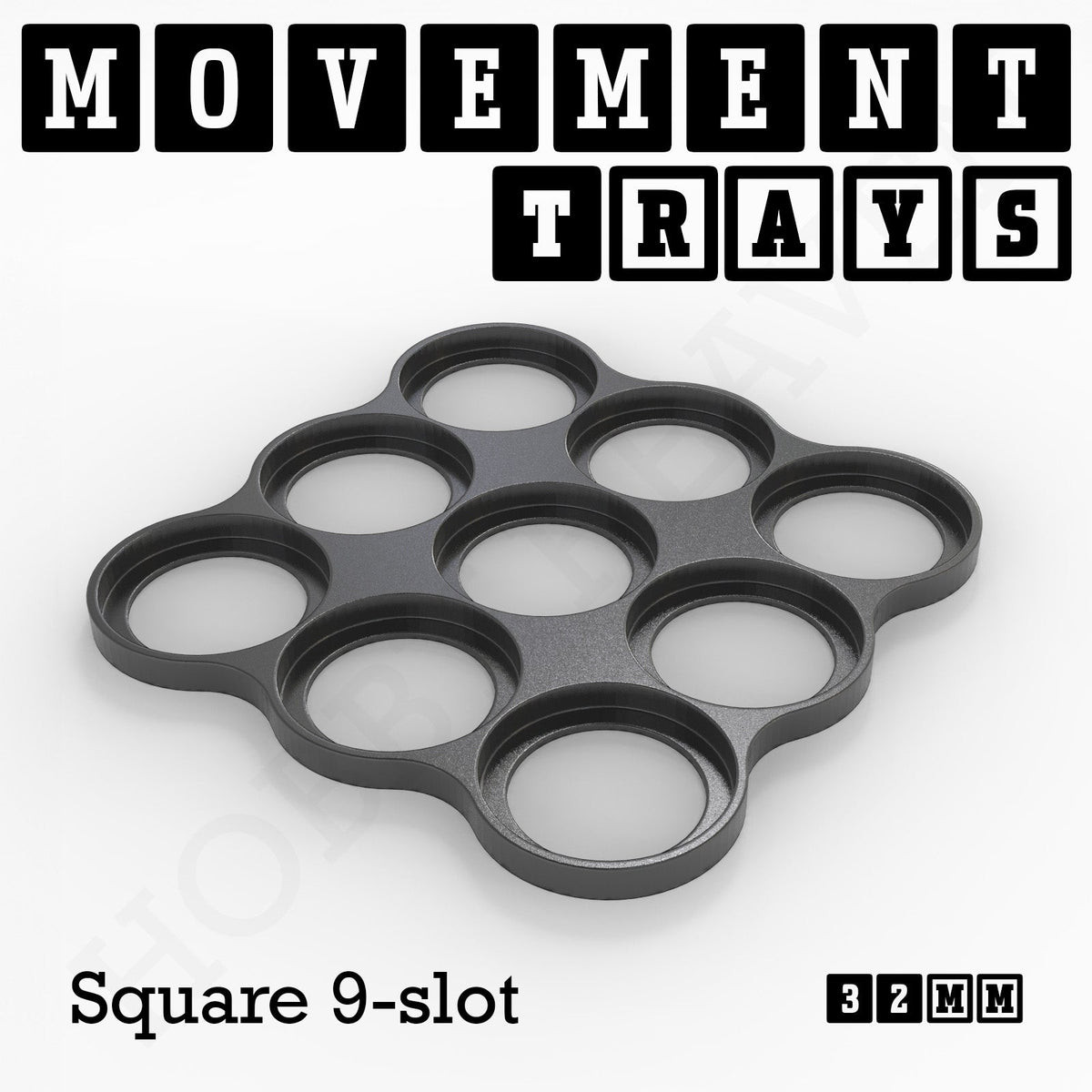 32mm Movement Trays for Tabletop Games | Compatible with Popular Miniatures | Full Range
