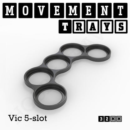 32mm Movement Trays for Tabletop Games | Compatible with Popular Miniatures | Full Range