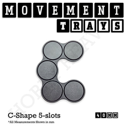 40mm Movement Trays for Miniatures | Tabletop Wargames Compatible | Full Range