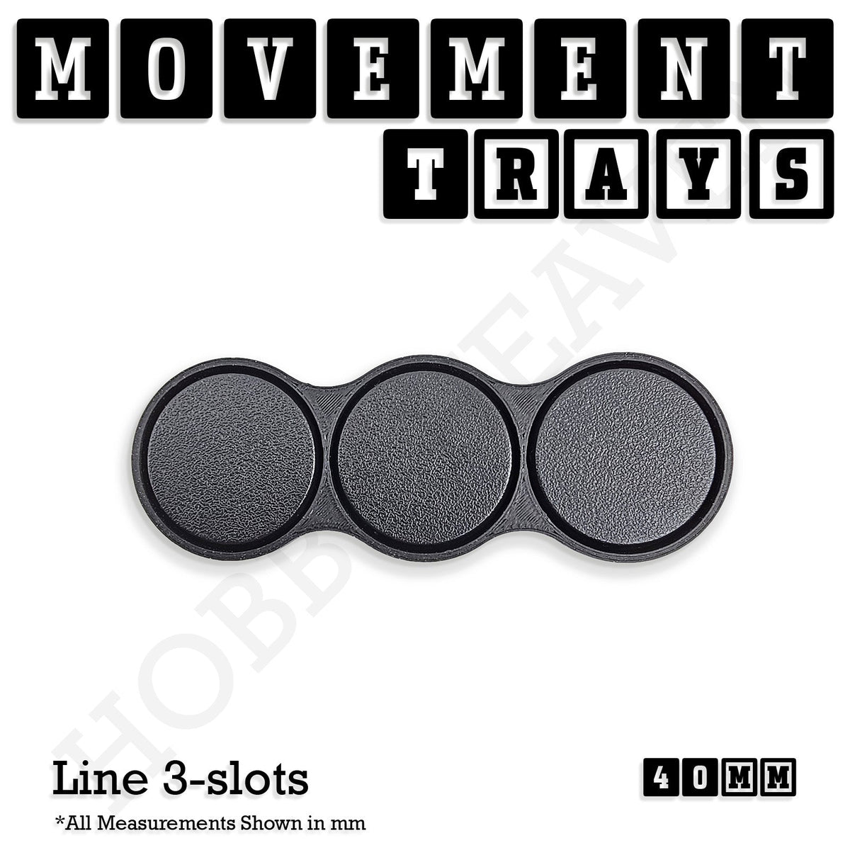 40mm Movement Trays for Miniatures | Tabletop Wargames Compatible | Full Range