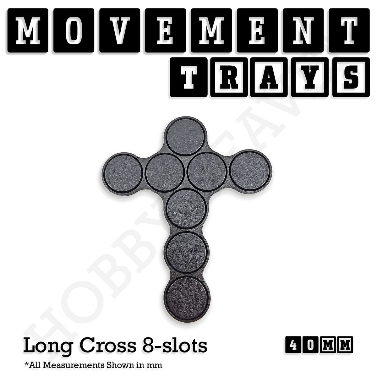 40mm Movement Trays for Miniatures | Tabletop Wargames Compatible | Full Range