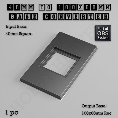 Square to Rectangle Bases Size Converters 3d Print Full Range