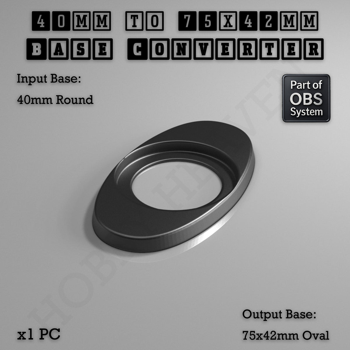 Round To Oval Bases Size Converters 3d Print Full Range