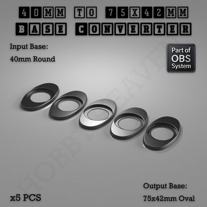 Round To Oval Bases Size Converters 3d Print Full Range