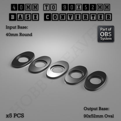 Round To Oval Bases Size Converters 3d Print Full Range