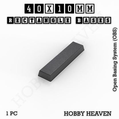 Rectangle Bases Small Sizes - 20x15mm to 75x25mm and up to 60x50mm Wide - 3D Print Tabletop Games