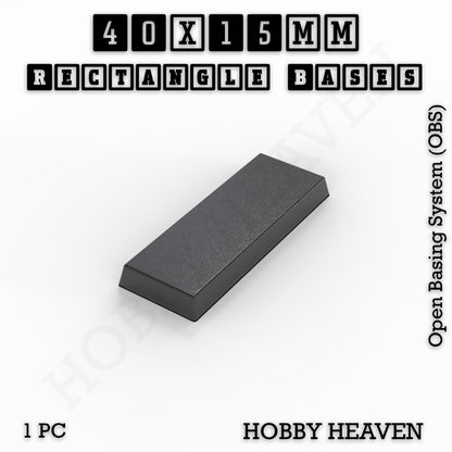 Rectangle Bases Medium Sizes - 75x30mm to 125x40mm and up to 100x90mm Wide - 3D Print Tabletop Games