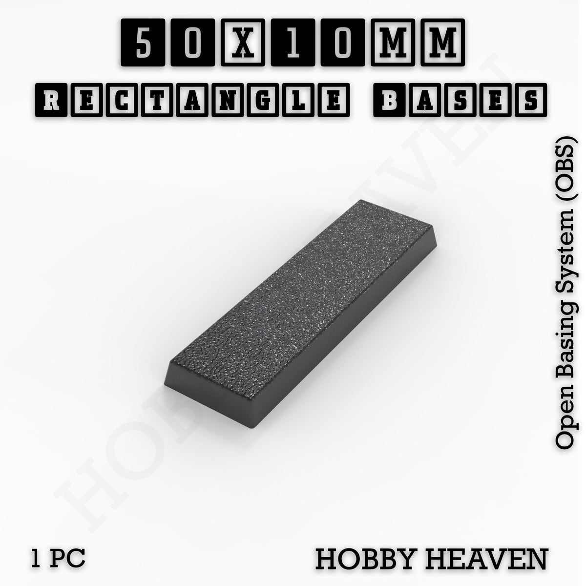 Rectangle Bases Small Sizes - 20x15mm to 75x25mm and up to 60x50mm Wide - 3D Print Tabletop Games