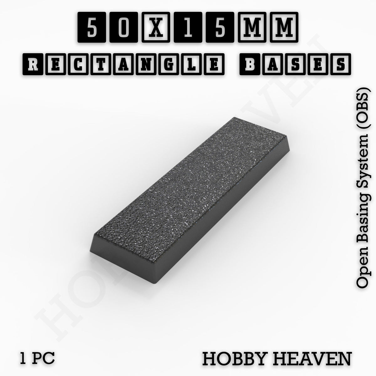 Rectangle Bases Medium Sizes - 75x30mm to 125x40mm and up to 100x90mm Wide - 3D Print Tabletop Games