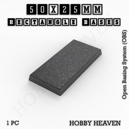 Rectangle Bases Medium Sizes - 75x30mm to 125x40mm and up to 100x90mm Wide - 3D Print Tabletop Games