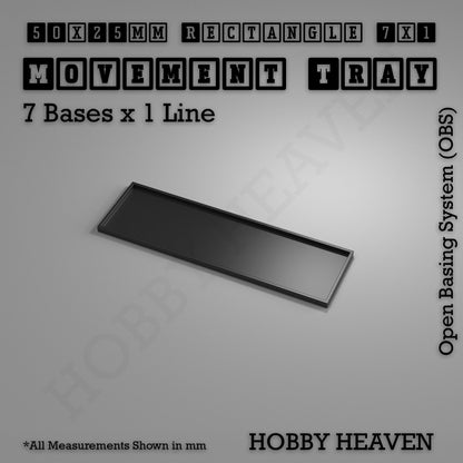Rectangle Movement Trays | Cavalry & Monsters | 50×25-100×60mm | OBS System