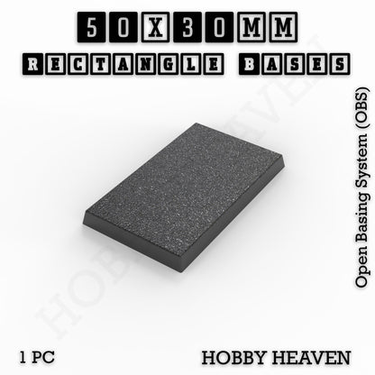 Rectangle Bases Medium Sizes - 75x30mm to 125x40mm and up to 100x90mm Wide - 3D Print Tabletop Games