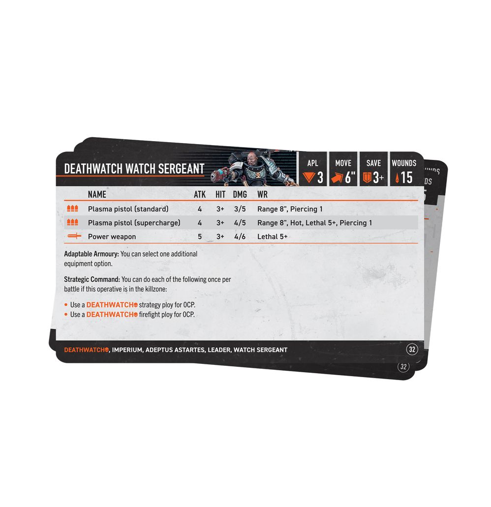 Kill Team Datacards: Deathwatch