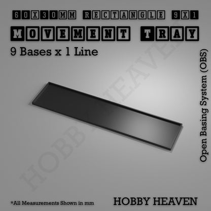 Rectangle Movement Trays | Cavalry & Monsters | 50×25-100×60mm | OBS System