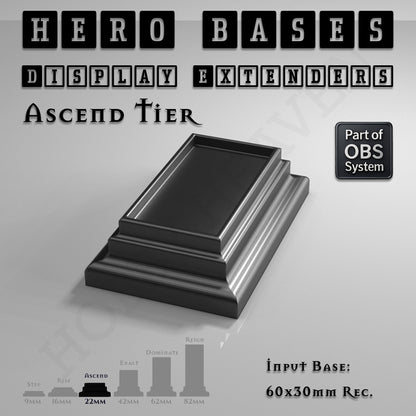Hero Bases Display Extenders | Squares and Rectangles | Convert Gaming Bases to Display Bases & Plinths