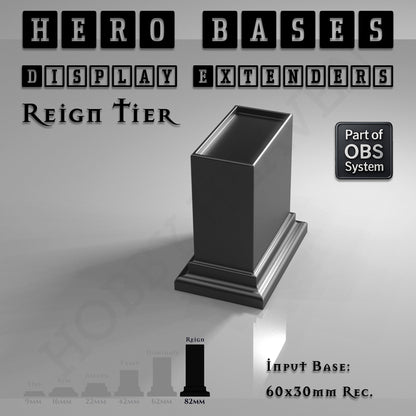 Hero Bases Display Extenders | Squares and Rectangles | Convert Gaming Bases to Display Bases & Plinths