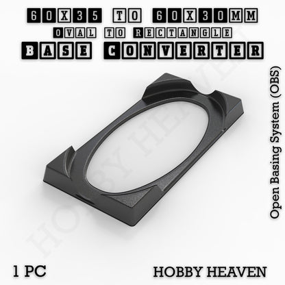 Oval to Rectangle Base Converters 3D Print Full Range