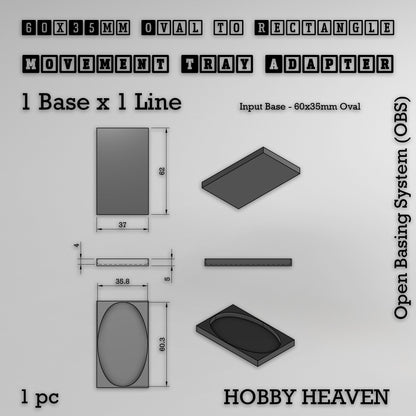 Oval to Rectangle Movement Tray Adapters
